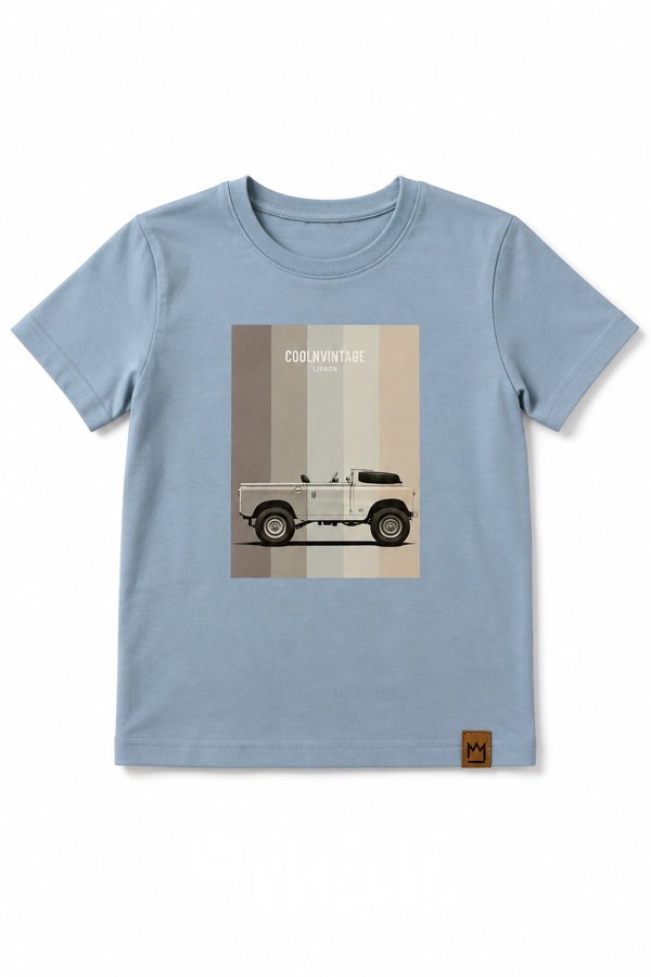 PREMIUM triko Jeep nebeské