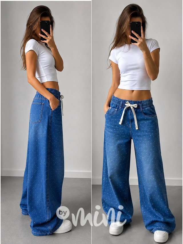 Shine široké teenage jeans