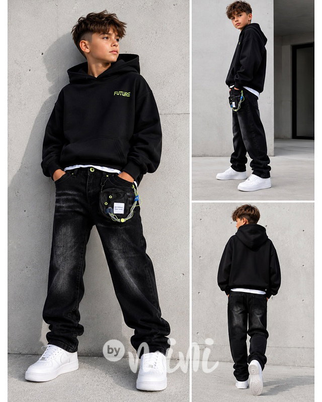 Rebel core jeans s karabinou