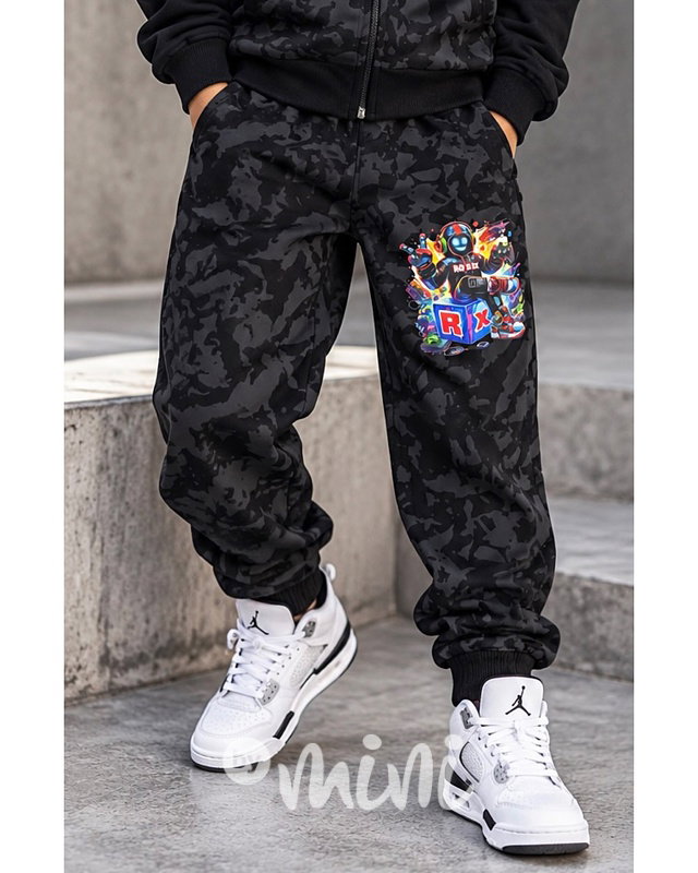 Roblox tepláky - black camo