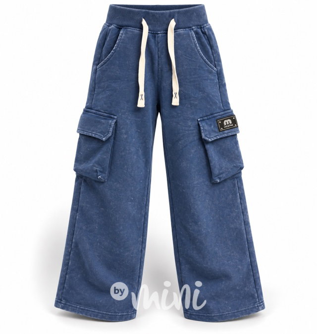 Brooklyn cargo široké kapsáče blue