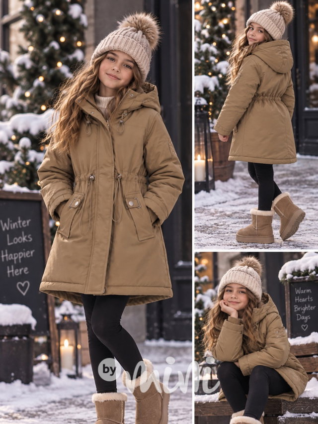 Zimní parka camel taupe