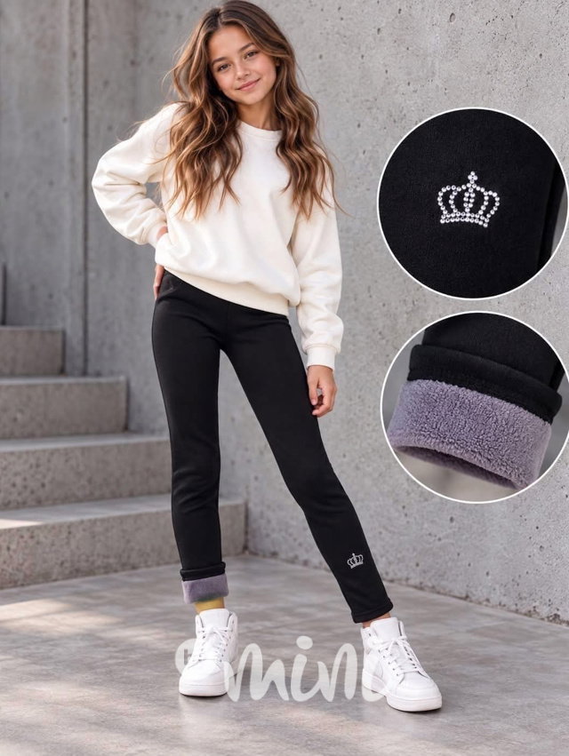 Thermo zateplené legíny CROWN černé