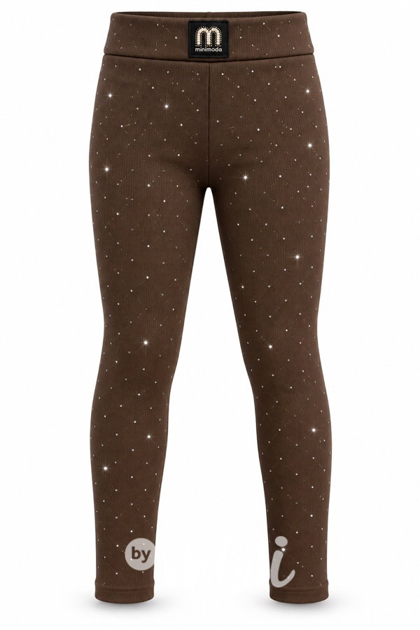 Shine super thermo legíny hnědé