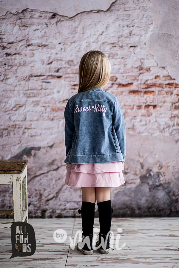 Jeans mikina sweet kitty pink