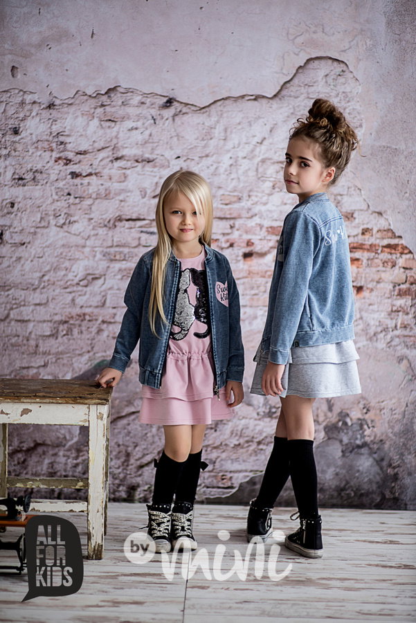 Jeans mikina sweet kitty grey