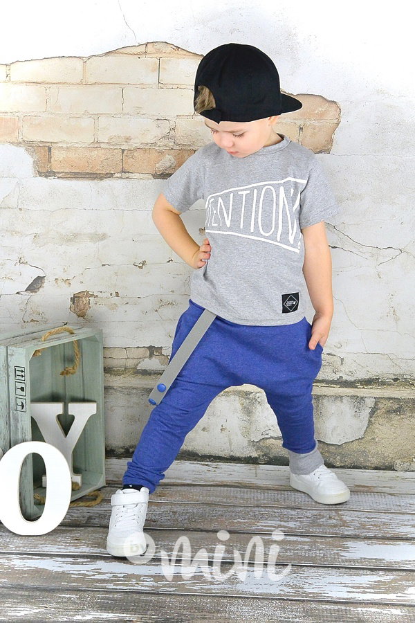Modré baggy s laclem