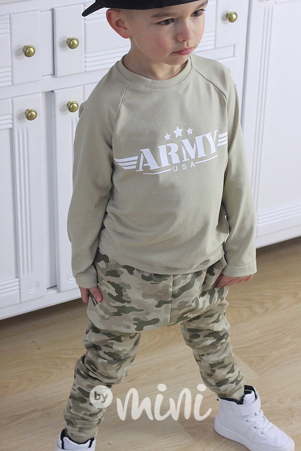 Sand army baggy tepláčky