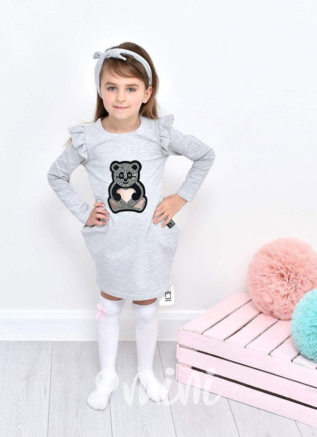 Bear grey tunika s volánky