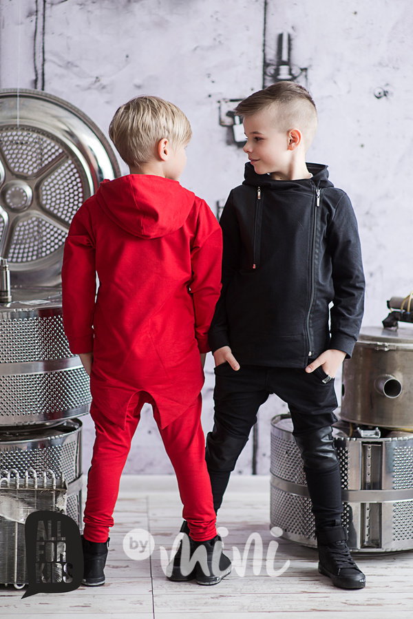 Černé leather tepláčky