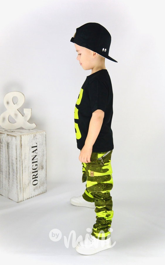 BAD black/neon triko