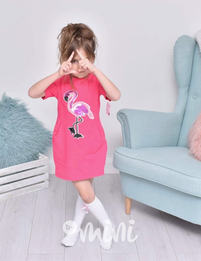 Flamingo dark pink dress