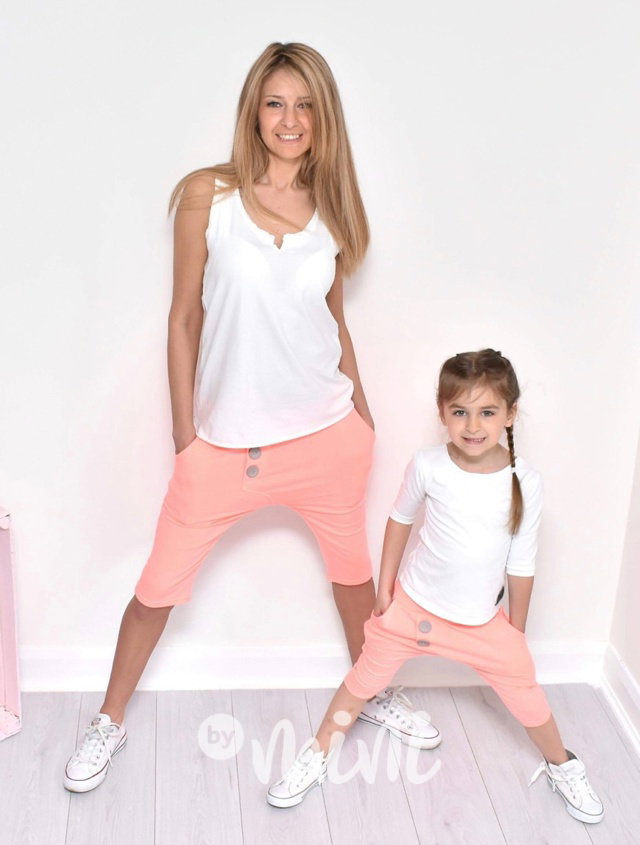 Summer neon orange baggy shorts