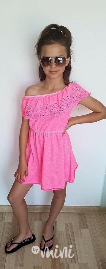 Pink neon summer dress