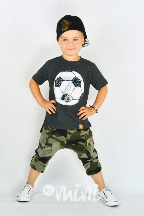Football grey triko s přetáčecími flitry