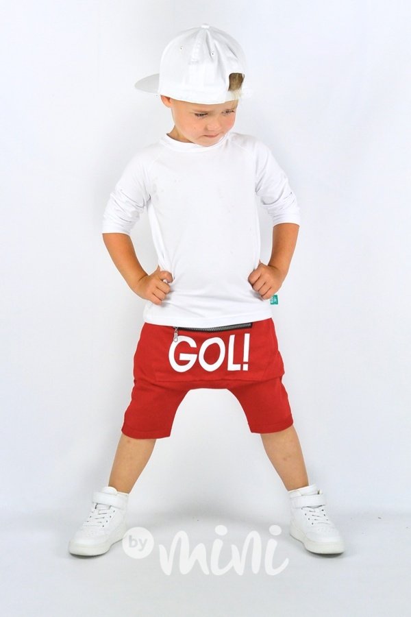 GOL! červené baggy shorts