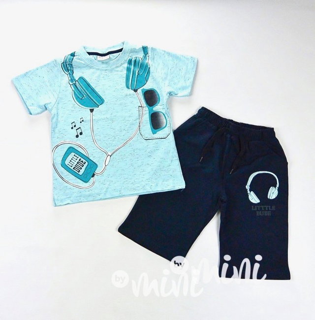 Headphones set blue