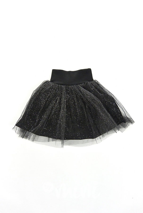 Sparkle Black tylová sukýnka
