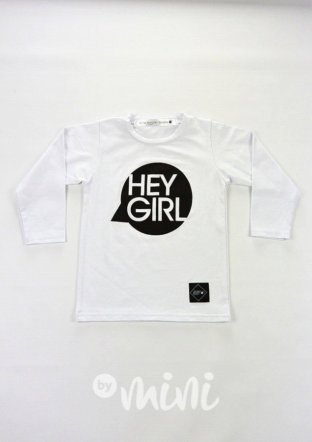 HEY GIRL triko white