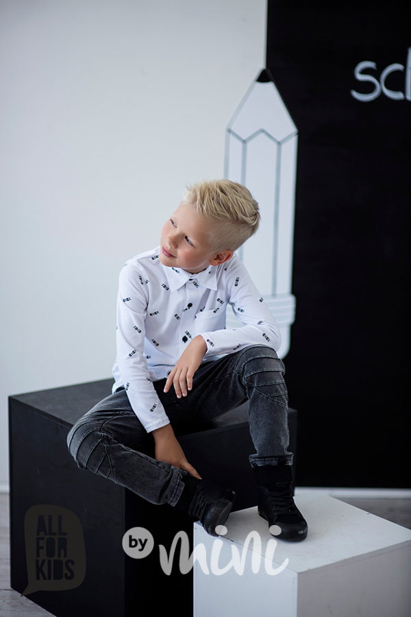 Black jeans tepláčky s prošitím