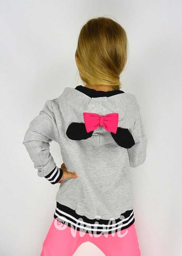 Minnie bow mikča šedá