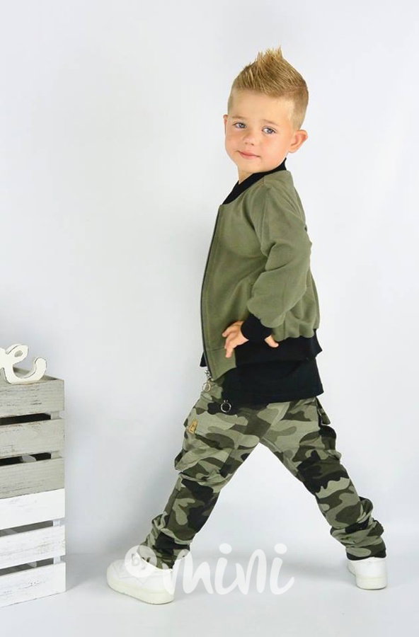 Green bomber mikina