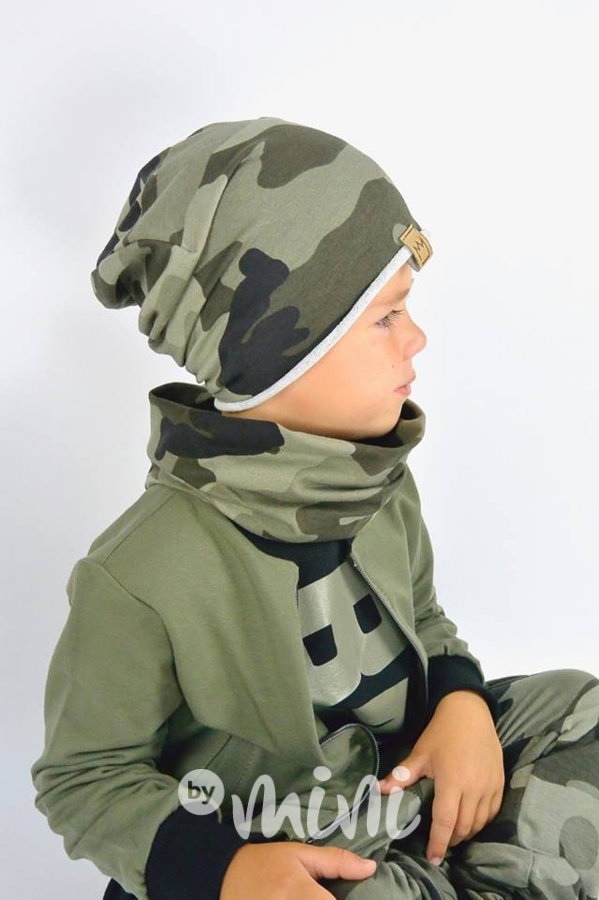 Green army houmles čepka s tunelem