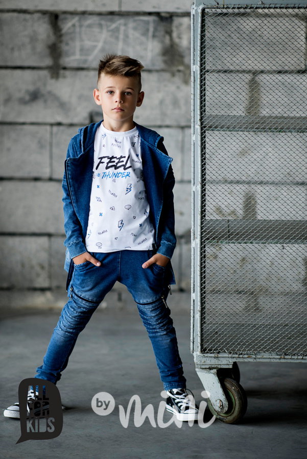 Jeans prošívaná mikina