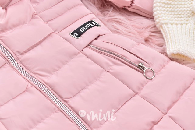 Powder pink zimní kabátek