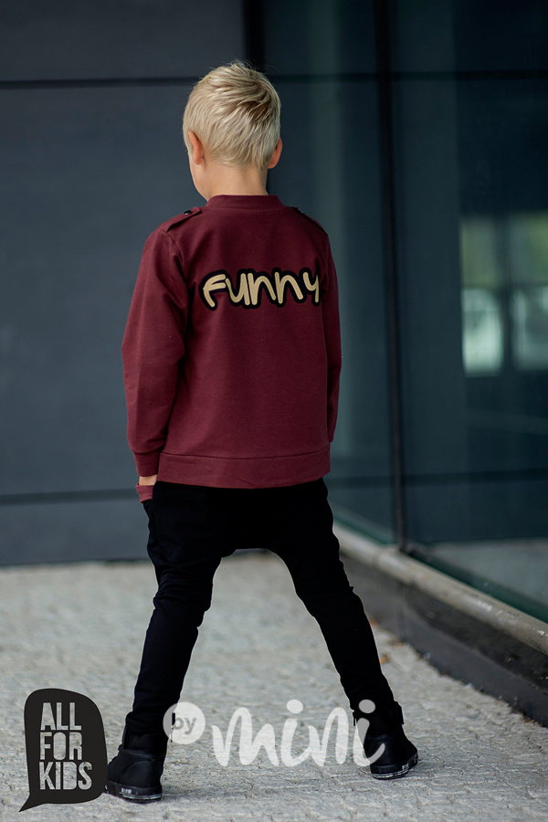Black/Bordo baggy tepláčky