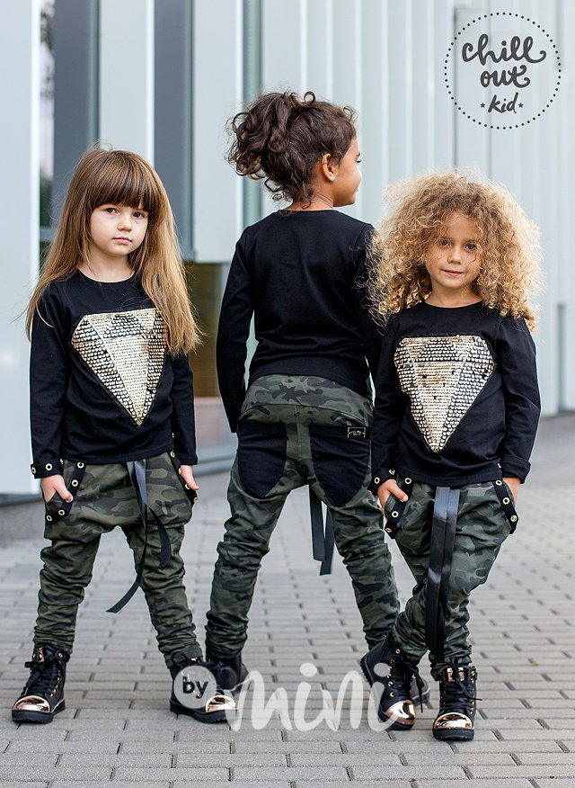 Luxusní army baggy tepláčky