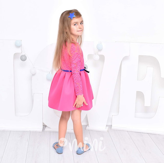 Luxury dark pink dress