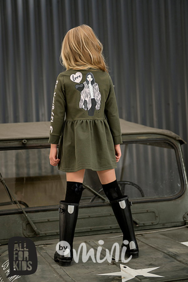 Military collection - košilové šaty khaki