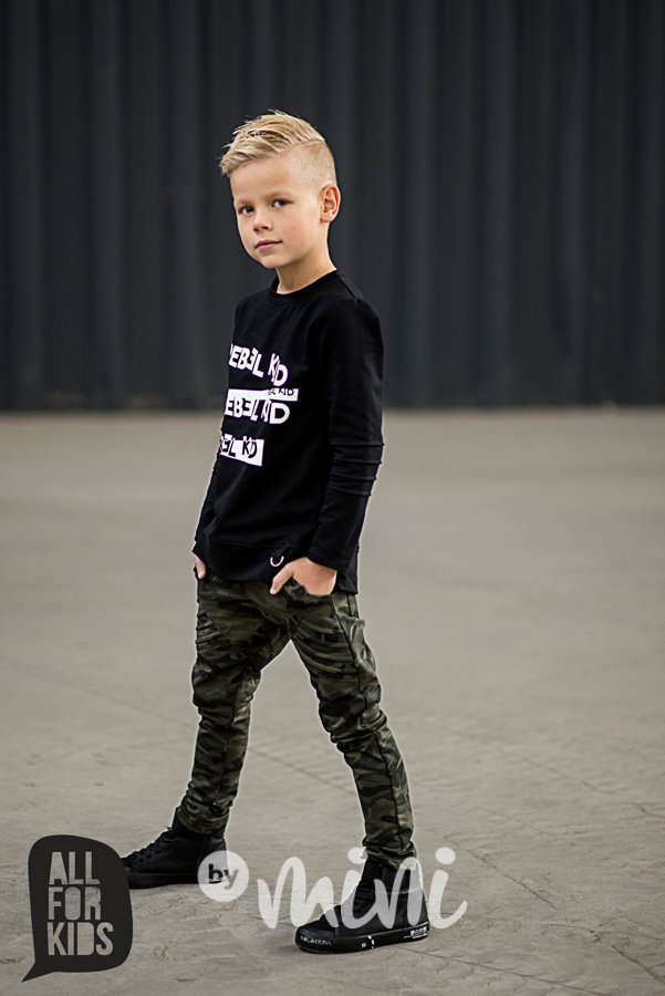 Rebel kid BIKER mikina černá