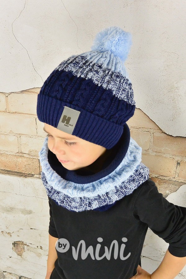 Trojbarevný kulich s nákrčníkem blue