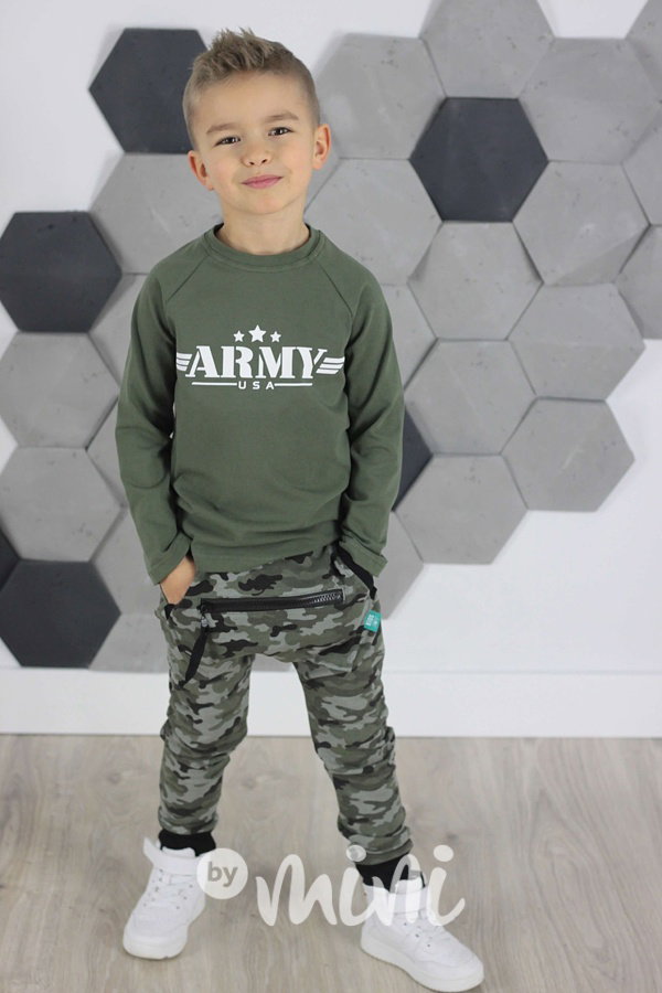 ARMY vyteplené baggy se zipem