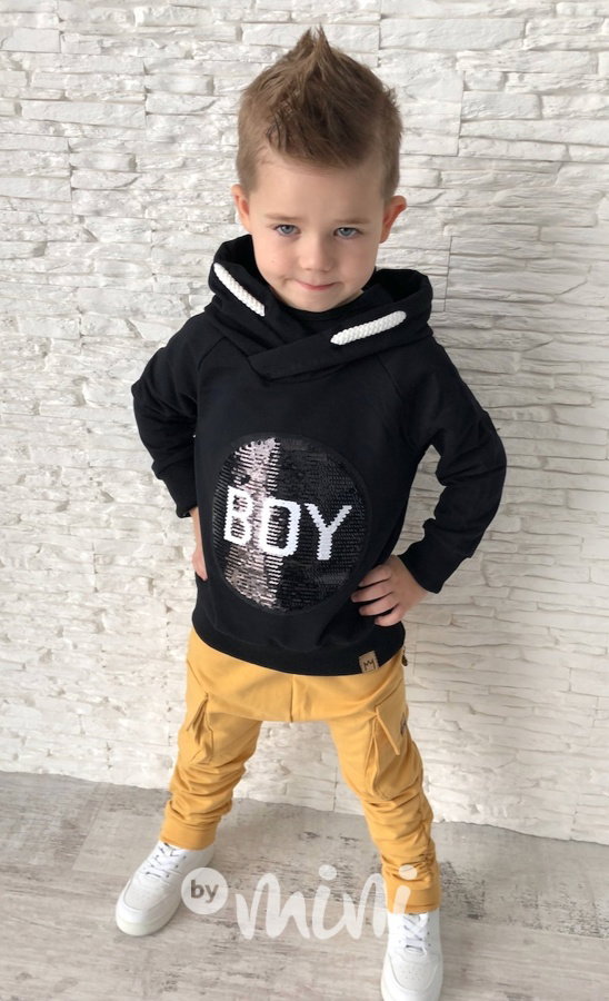 Mustard baggy kapsáče zip