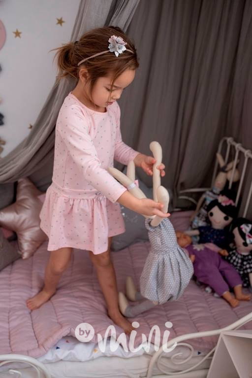 Puntíkaté romantic šaty baby pink