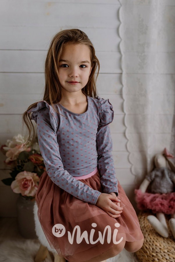 Boho puntíkaté body fialkové