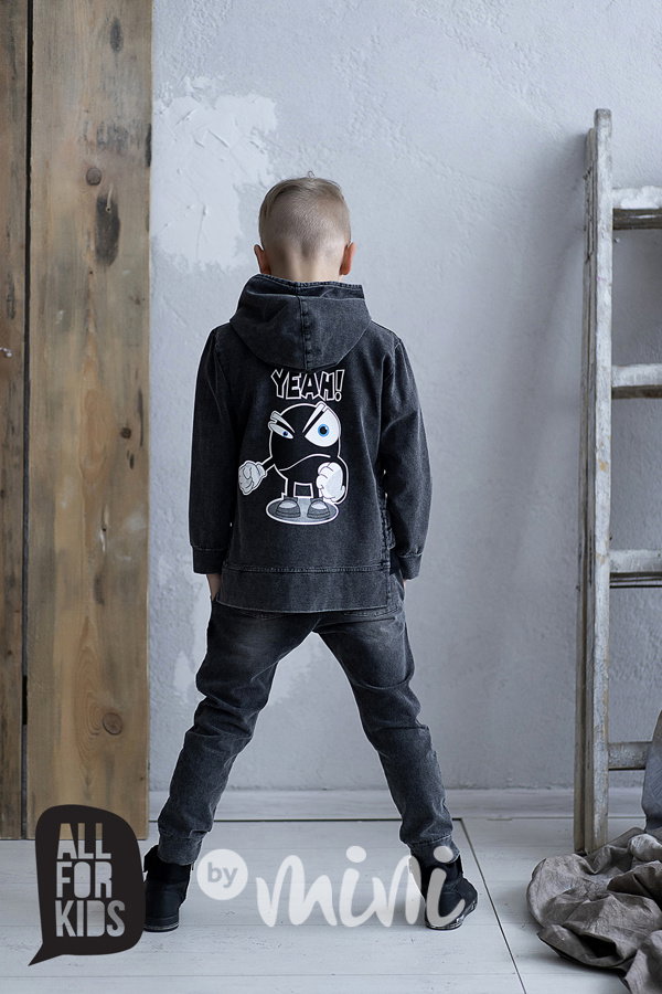 Grafitové jeans baggy