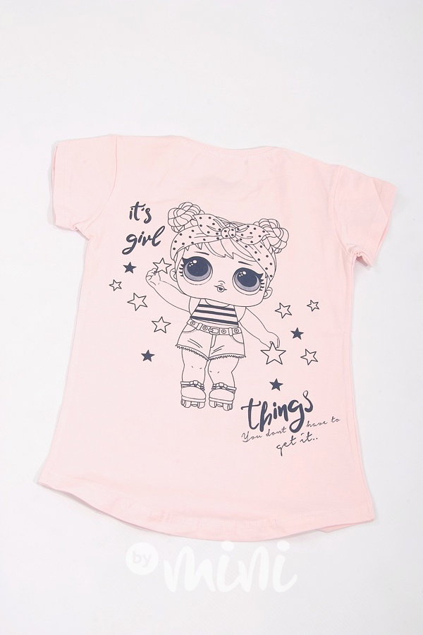 LOL blikající triko baby pink