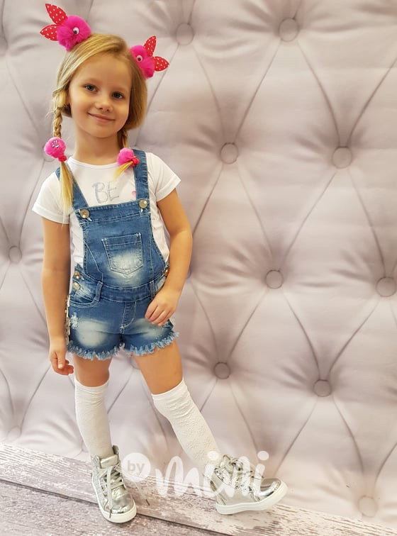 Jeans zdobené lacl šortky