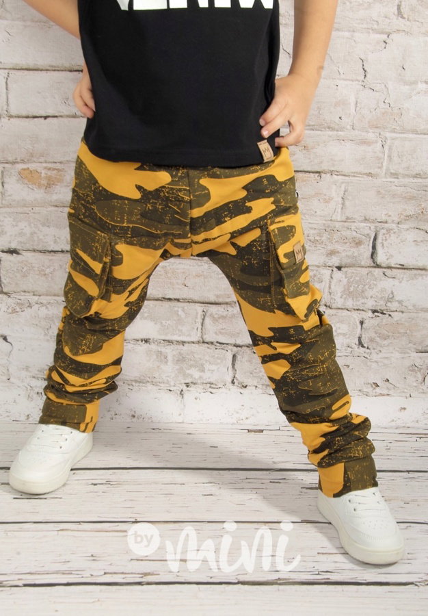 Yellow army baggy kapsáče zip