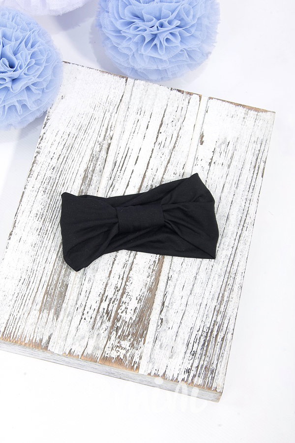 Black basic stretch čelenka