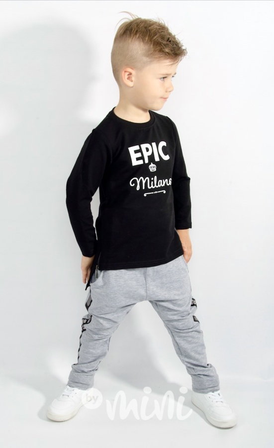 EPIC long mikina se zipem black