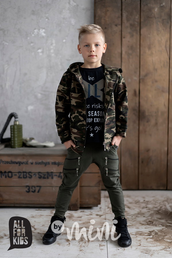 Prodloužená army wild mikina