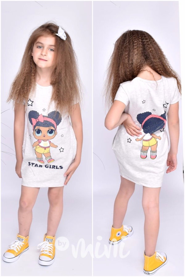 Star girls tunika melanž s panenkou