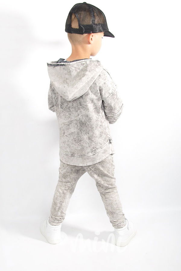 Acid wash biker pants světlé