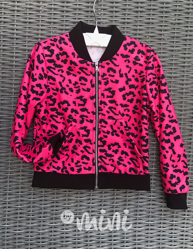 Mikina leopard pink