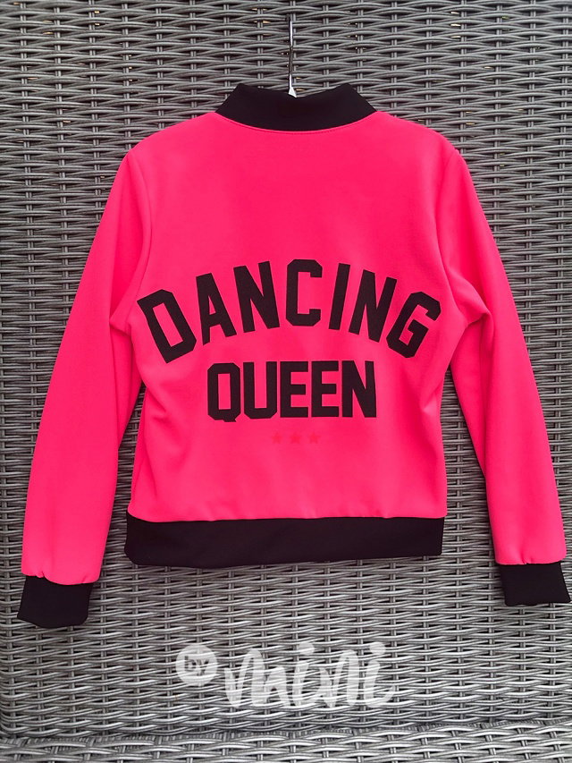 Dancing QUEEN neon růžová mikina